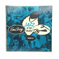 Front cover of the 12-inch vinyl LP titled 'Jazz of Two Decades' from EmArcy featuring jazz musicians and graphics.