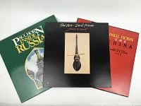 Three Paul Horn vinyl LP records, covers facing front, showing titles Inside Russia, Spirit & Time, and China