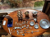 Overall view of all items on table near window