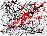 Full frontal view of the painting laid flat against a white background.