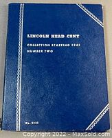 Blue folder with white text on the cover showing the collection name and starting year 1941.