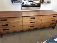 Full front view showing entire dresser and drawer configuration