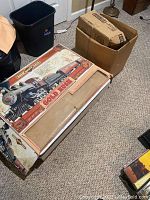 Bachman Big Haulers Gold Rush train set in box on carpet.