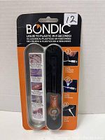 Photo of Bondic packaging showing front with product and key uses
