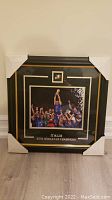 View of front side of framed Italy 2006 World Cup Champions photo with protective corners.