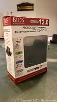 Front side of box showing BIOS Protocol 7D MII Blood Pressure Monitor branding and model details