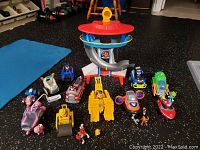 Full overview of Paw Patrol toys including vehicles, characters, and Lookout Tower