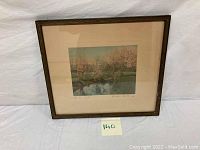 Framed print showing overall artwork and frame condition