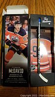 Front view of Connor McDavid packaging showing player image and details.