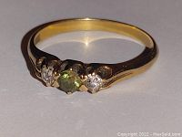 Ring shown at slight front angle on flat surface