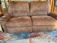 Front view of two-seat sofa