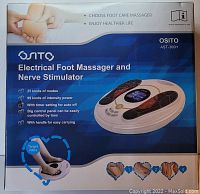 Front view of Osito Electrical Foot Massager box showing product info and image of device.