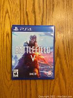 Front cover of the PS4 Battlefield V video game case showing the game's protagonist.