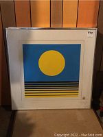 Front view of the framed art print showing the full composition, mat and frame