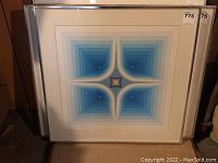 Main front view of framed art print showing full abstract design and frame