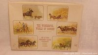 Original box displaying multiple horse illustrations and text 'The Wonderful World of Horses' by Brian Harper.