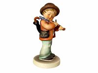 Little Fiddler Hummel #4 porcelain figurine showing side profile with violin playing pose.