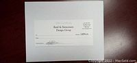 Front of gift certificate showing title, company name, address, phone, blank 'To' and 'From' lines, signature line and Amount: $250.00.