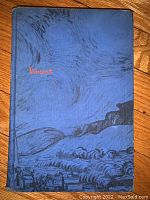 Front cover of the book showing a Van Gogh inspired blue landscape with the text 'Vincent' in orange.