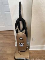 Front view of Riccar Retriever Pet Vacuum with hose and wand attached
