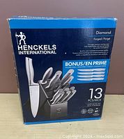 Packaging box showing product and Henckels International branding