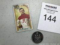 Front of 1911-12 Imperial Tobacco hockey card showing Don Smith portrait in red and white uniform with 'R' emblem