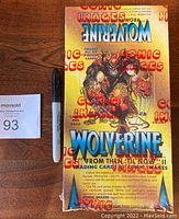 Front view of sealed box showing Wolverine illustration and key details