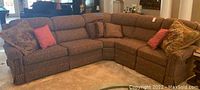 Full overview of four-piece sectional sofa