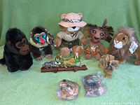 Full lot of talking animals toys from Lion King and Jungle Joe Safari Friends including plush and figurines.
