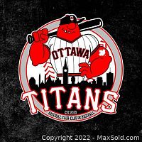 Ottawa Titans team logo with city skyline and baseball character