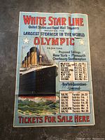 Front view of entire poster laid on concrete floor.