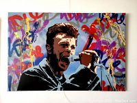 Front view of full canvas displayed on wall