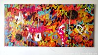 Front view of full painting on wall