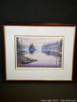 Full view of framed print showing the entire artwork and frame.