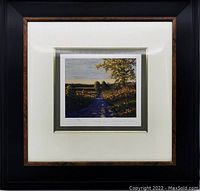 Full view of framed limited edition print by Norman Richard Brown titled 'Evening Light'.