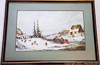 Full view of framed print showing the entire artwork, frame, and mat.