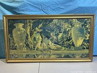 Frontal view of the framed Maxfield Parrish "Garden of Allah" print showing the overall artwork and frame.