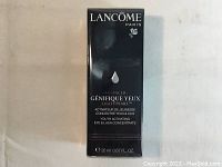 Front view of the sealed Lancôme Paris Advanced Génifique Yeux Light-Pearl box showing product name and volume.