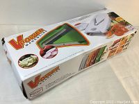 Box of the SWISSMAR Börner V5 V Power Mandolin V-Slicer V-7000GN showing product image and branding