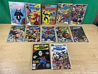 All 11 comic books laid out on a flat surface showing front covers including various issues of Web of Spider-Man series.