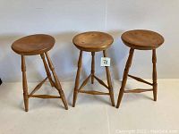 Front view of all three stools side by side