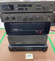 Full stack of five units front view