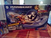 Mario Kart Chain Chomp Hot Wheels set in original box showing packaging and graphics