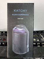 Front of the boxed Katchy Black Supernova insect trap showing image and branding.