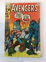 Front cover of The Avengers comic book issue #78 showing Captain America fighting the Lethal Legion.