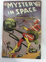 Front cover of Mystery In Space issue #60 comic showing Adam Strange fighting tentacles in space.