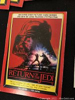 Card back showing the Return of the Jedi 1983 O-Pee-Chee collector card set with 132 cards total.