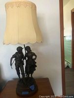 Full view of lamp with shade