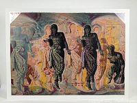 Overall shrink-wrapped lithograph on acid-free foam board showing full image and margins