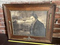 Front view of framed Beethoven print showing full frame and art.
